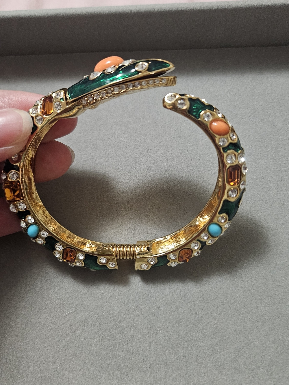 Kenneth Jay Lane Snake Hinge Bracelet - Picture 7 of 9